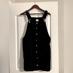 Francesca’s Black corduroy overalls